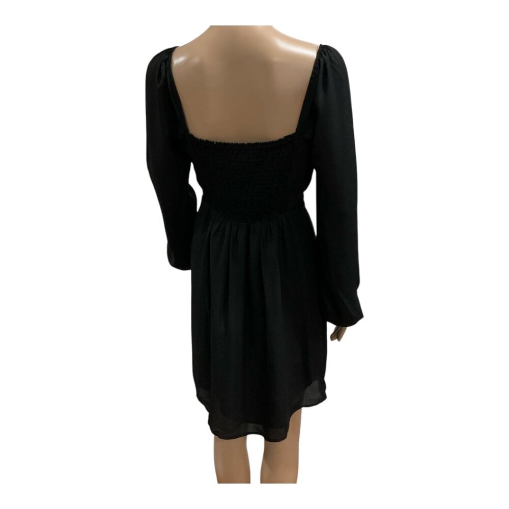 Steve Madden Women's Nicole Smocked-Back Bustier Mini Black Dress Size Small - Picture 2 of 10